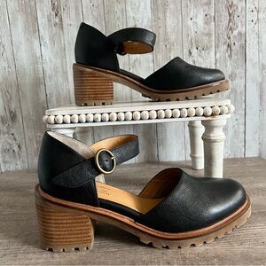 Seychelles Lock and Key Black Mary Jane Block Heels